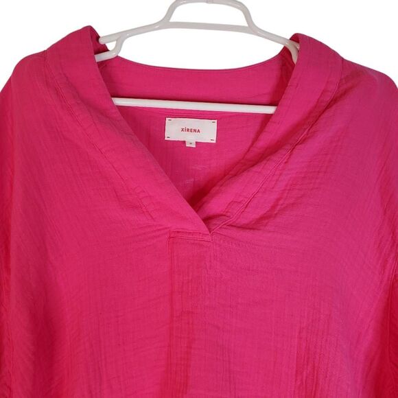 Xirena Avery 100% Cotton Gauze Muslin Top Hot Pink Size M - Picture 3 of 13